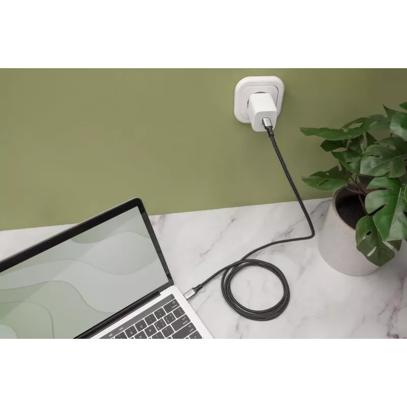 DIGITUS USB 4 jungiamasis laidas, TypeC į TypeC, AL korpusas, PP pynė, 4K 60Hz, PD3.0, 20 Gbit/s, 3 m, juoda