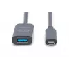 DIGITUS aktyvus USB-C ilginimo kabelis - 10G USB 3.2 Gen2 USB-C - USB-A (M/F) - 5m