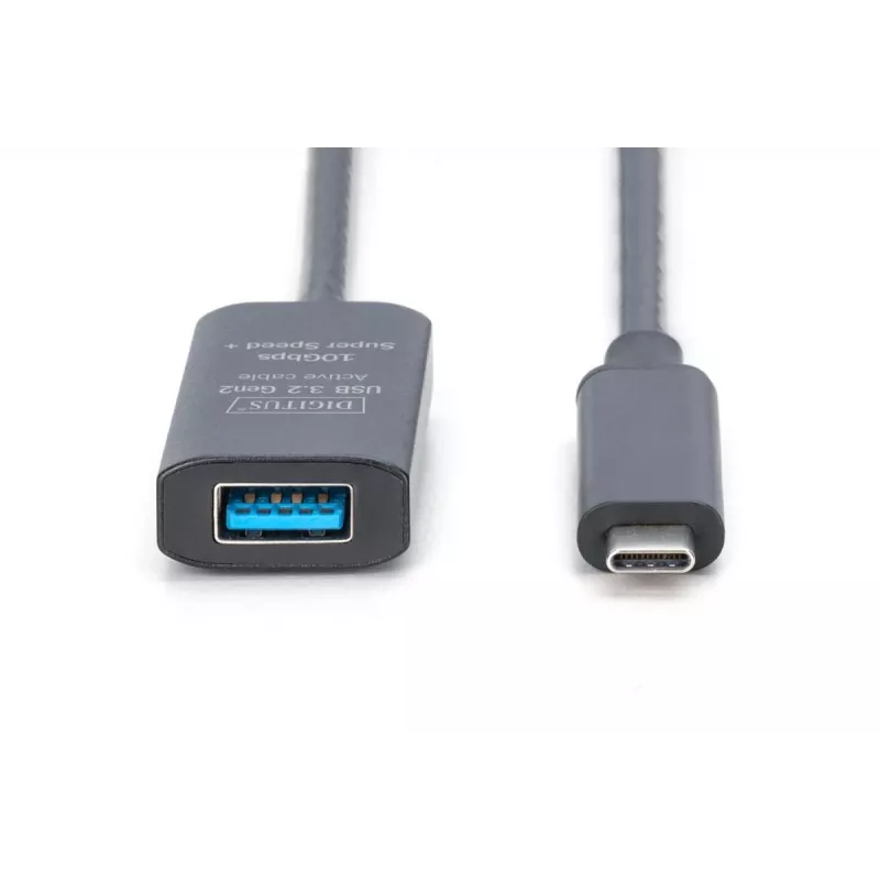 DIGITUS aktyvus USB-C ilginimo kabelis - 10G USB 3.2 Gen2 USB-C - USB-A (M/F) - 5m