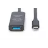 DIGITUS aktyvus USB-C prailginimo laidas - 5G USB 3.2 Gen1 USB-C - USB-A (M/F) - 5m