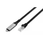 DIGITUS USB-C 3.2 Gen1 - RJ45 Ethernet kabelis - CAT6a S/FTP Juodas - 3m