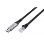 DIGITUS USB 3.2 Gen1 – RJ45 Ethernet kabelis CAT6a S/FTP juodas – 2m