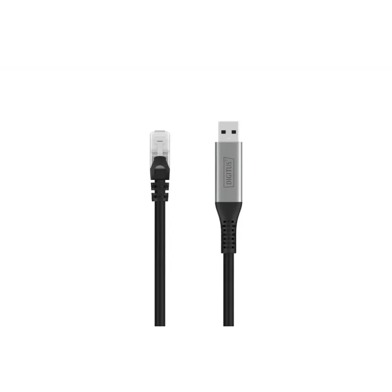 DIGITUS USB 3.2 Gen1 – RJ45 Ethernet kabelis CAT6a S/FTP juodas – 2m