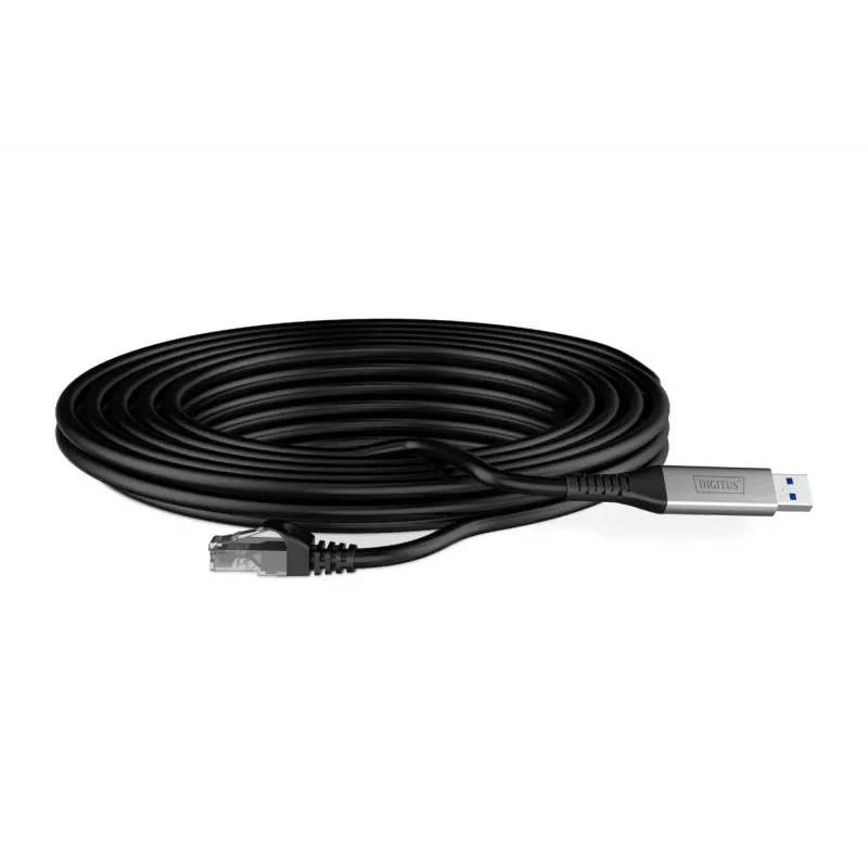 DIGITUS USB 3.2 Gen1 – RJ45 Ethernet kabelis CAT6a S/FTP juodas – 2m