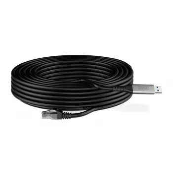 DIGITUS USB 3.2 Gen1 – RJ45 Ethernet kabelis CAT6a S/FTP juodas – 15 m