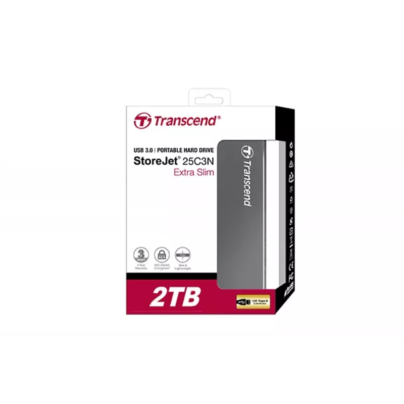 TRANSCEND StoreJet 25C3 2TB pilka