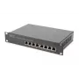 DIGITUS 8 prievadų Gigabit PoE jungiklis 10 colių, 8x10/100/1000Mbps RJ45 PoE 96W
