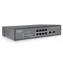 DIGITUS Fast Ethernet PoE af/at 8 prievadų jungiklis + 2 uplinkai, 120W PoE galios biudžetas, montuojamas į stelažą