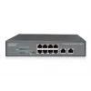 DIGITUS Fast Ethernet PoE af/at 8 prievadų jungiklis + 2 uplinkai, 120W PoE galios biudžetas, montuojamas į stelažą