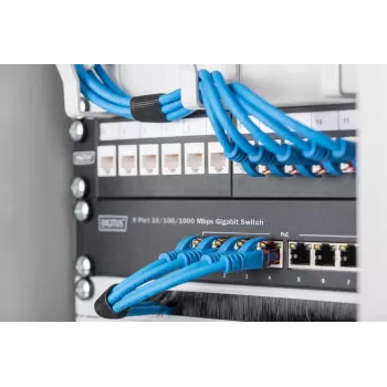 DIGITUS L2 valdomas Gigabit Ethernet PoE jungiklis 8 prievadų PoE, 10 colių, 80 W PoE biudžetas