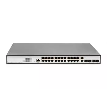 DIGITUS L2 valdomas Gigabit Ethernet jungiklis 24 prievadai + 2 kombinuoti ir 2 SFP kylantys prievadai
