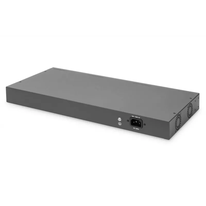 DIGITUS Fast Ethernet PoE jungiklis 16 prievadų PoE + 2 Combo, 250 W PoE biudžetas