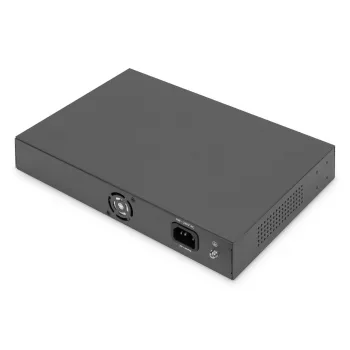 DIGITUS PoE jungiklis 16 prievadų 10/100 Mbps, 16x10/100Mbps PoE RJ45, 1x GE RJ45, 1x SFP