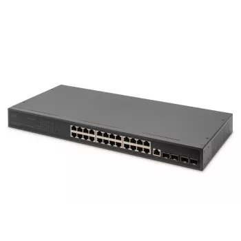 DIGITUS jungiklis 24 prievadai GE 4 SFP+ UPLINK L2+ 10/100/1000