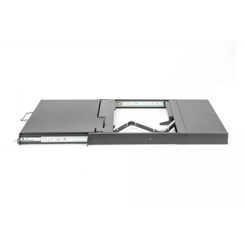 DIGITUS modulinė HD LCD TFT konsolė su 1 prievado KVM, RAL 9005 juoda - GE klaviatūra