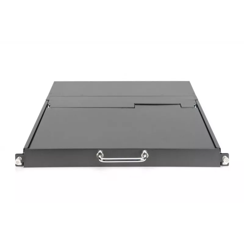 DIGITUS modulinė HD LCD TFT konsolė su 1 prievado KVM, RAL 9005 juoda - GE klaviatūra