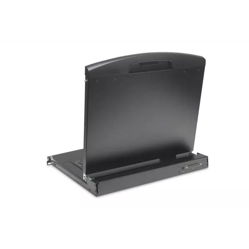 DIGITUS modulinė 43,2 cm (19 inch) HD TFT konsolė su 1 prievado VGA, RAL 9005 juoda - GE klaviatūra