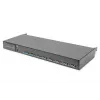 DIGITUS modulinė 43,2 cm (19 colių) HD TFT konsolė su 8 prievadų KVM, RAL 9005 juoda - Vokiška QWERTZ klaviatūra