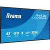 iiyama LH4375UHS-B2AG reklaminis ekranas 108 cm (42,5 colio) LCD Wi-Fi 500 cd/m² 4K Ultra HD juodas su įmontuotu procesoriumi Android 11 24/7