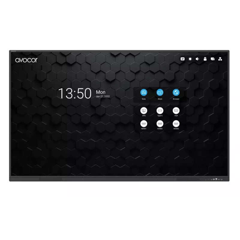 AVOCOR Avs-8610 86 colių 4K stiklinis LED interaktyvus ekranas