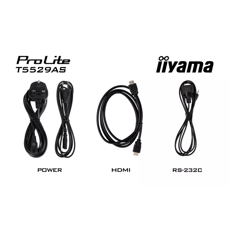 iiyama T5529AS-B1AG skaitmeninė iškaba su kiosko dizainu, 138,7 cm (54,6 colio) LED, Wi-Fi, 450 cd/m², 4K Ultra HD, juoda, jutiklinis ekranas, įmontuotas procesorius, Android, 24/7