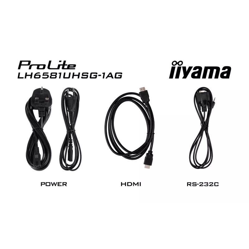 iiyama ProLite LH6581UHSG-1AG skaitmeninės reklamos ekranas 163,8 cm (64,5 colio), 4K Ultra HD, baltas, su Android