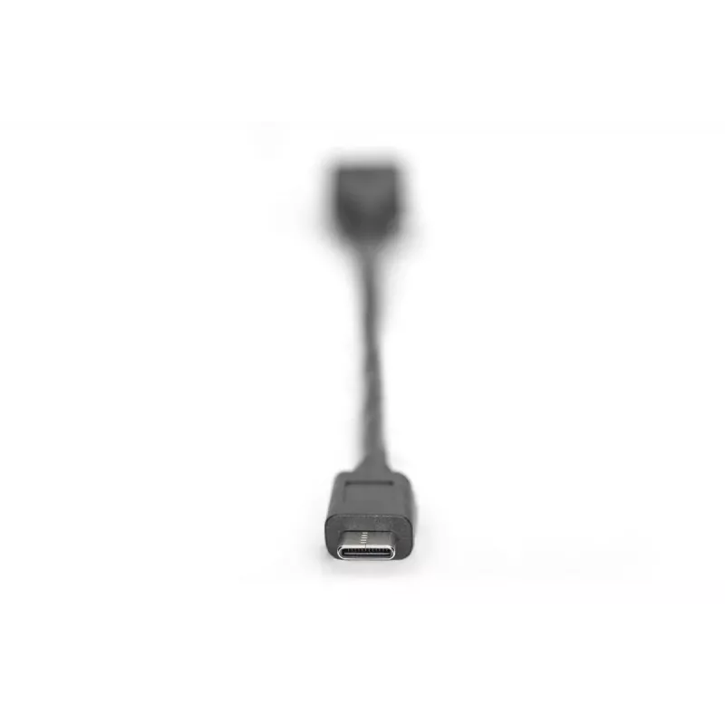 DIGITUS USB Type-C adapterio laidas, OTG, Type C - A M/F, 15 cm, Super Speed, juodas