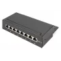 DIGITUS Patch Panel CAT6 8 prievadų ekranuotas juodas