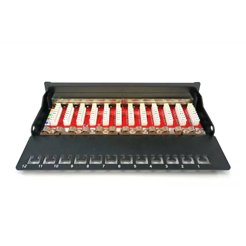 Dėklas Patch Panel Digitus Desktop CAT 6A Class EA Ekranuotas Juodas