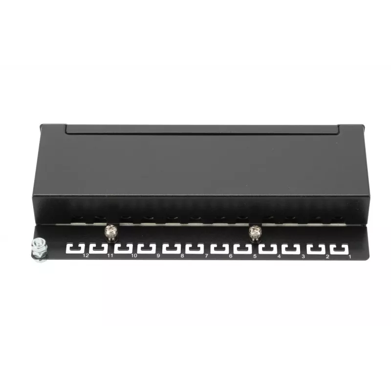 Dėklas Patch Panel Digitus Desktop CAT 6A Class EA Ekranuotas Juodas