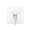 DIGITUS CAT6A EA klasės ekranuotas tinklo lizdas 1x RJ45, LSA, gryna balta, įleidžiamas, 8 krypčių