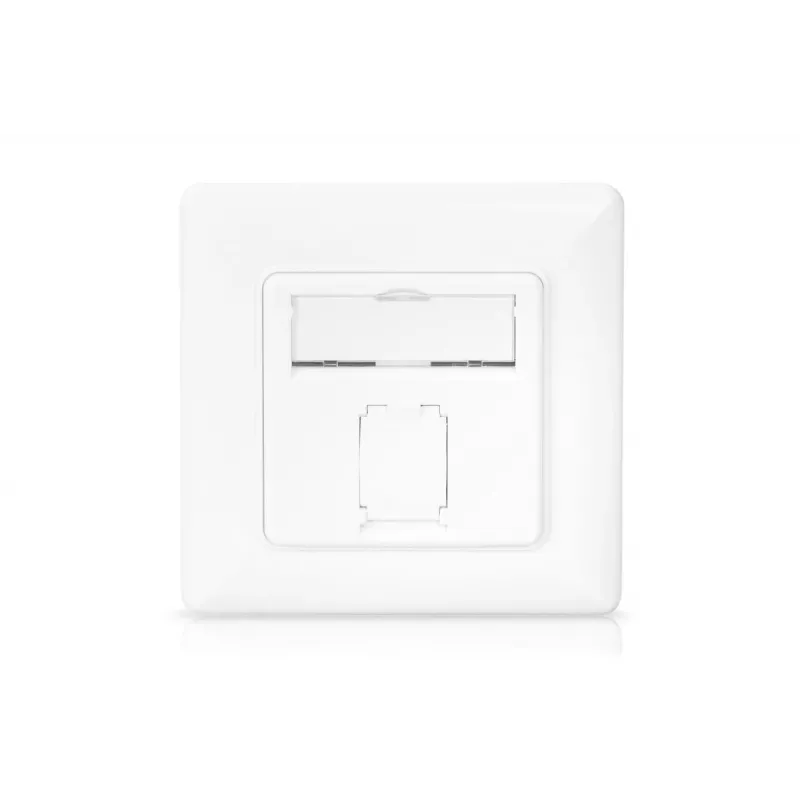 DIGITUS CAT6A EA klasės ekranuotas tinklo lizdas 1x RJ45, LSA, gryna balta, įleidžiamas, 8 krypčių