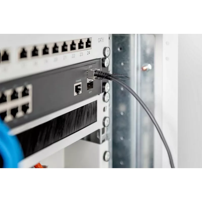 DIGITUS SFP+ 10G DAC kabelis 1m, AWG 30, suderinamas su Cisco, Ubiquiti, Allied Telesis, Allnet, D-Link, Edimax, Intellinet, KTI Networks