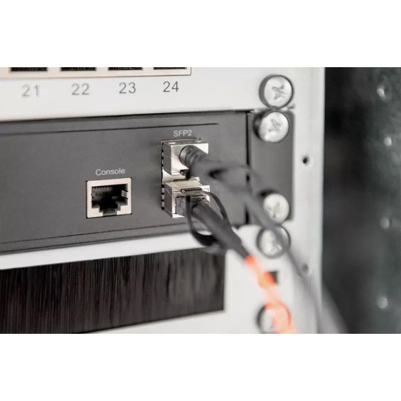 DIGITUS SFP+ 10G DAC kabelis 1m, AWG 30, suderinamas su Cisco, Ubiquiti, Allied Telesis, Allnet, D-Link, Edimax, Intellinet, KTI Networks