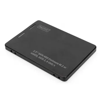 DIGITUS HDD korpusas 2,5 colio SATA – M.2 arba mSATA SATA 3 6 Gbit/s, rašymo greitis iki 520 MB/s