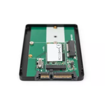 DIGITUS HDD korpusas 2,5 colio SATA – M.2 arba mSATA SATA 3 6 Gbit/s, rašymo greitis iki 520 MB/s