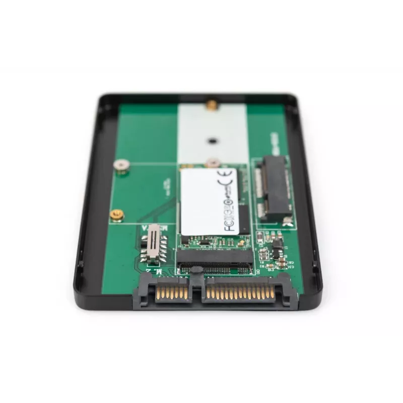 DIGITUS HDD korpusas 2,5 colio SATA – M.2 arba mSATA SATA 3 6 Gbit/s, rašymo greitis iki 520 MB/s