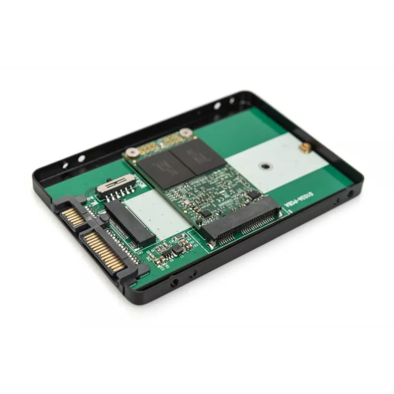 DIGITUS HDD korpusas 2,5 colio SATA – M.2 arba mSATA SATA 3 6 Gbit/s, rašymo greitis iki 520 MB/s