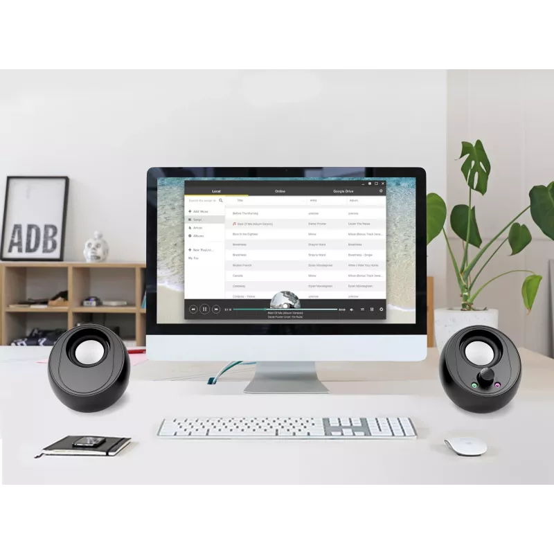 Garsiakalbiai Conceptronic BJORN 2.0 kanalų kompiuteriniai garsiakalbiai su Bluetooth, 10W