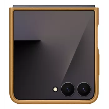 Apsauginis dėklas su užlenkimu Samsung Flip7 Kindsuit EF-VF766PAEGWW, skirtas Galaxy Z Flip7, kupranugario spalvos