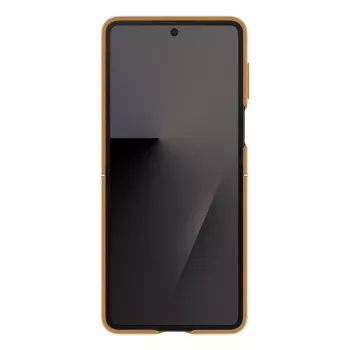 Apsauginis dėklas su užlenkimu Samsung Flip7 Kindsuit EF-VF766PAEGWW, skirtas Galaxy Z Flip7, kupranugario spalvos