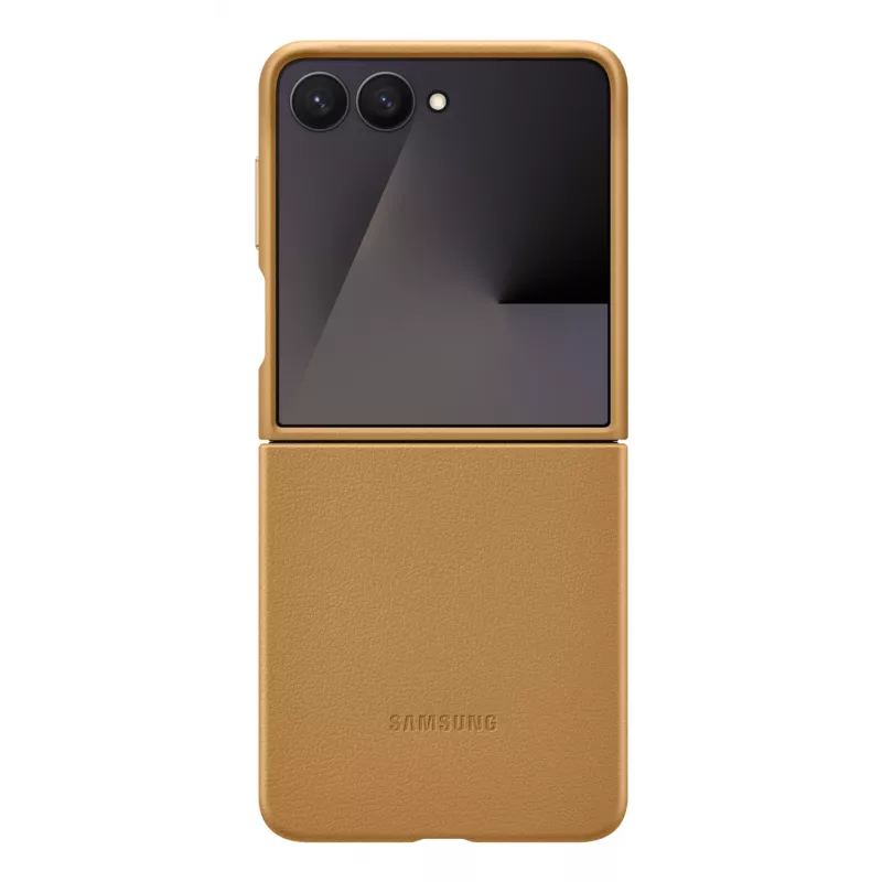 Apsauginis dėklas su užlenkimu Samsung Flip7 Kindsuit EF-VF766PAEGWW, skirtas Galaxy Z Flip7, kupranugario spalvos