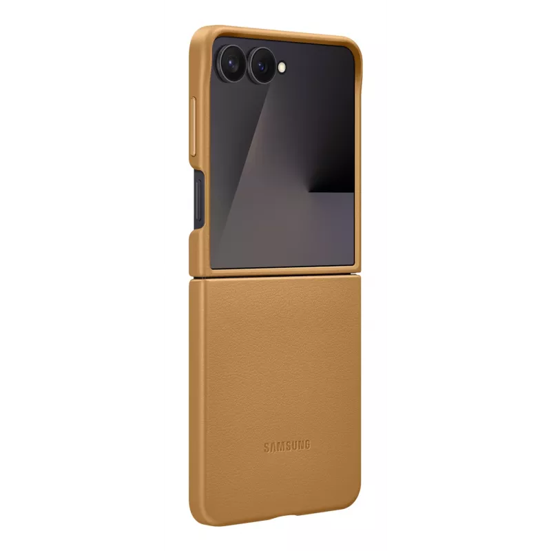 Apsauginis dėklas su užlenkimu Samsung Flip7 Kindsuit EF-VF766PAEGWW, skirtas Galaxy Z Flip7, kupranugario spalvos