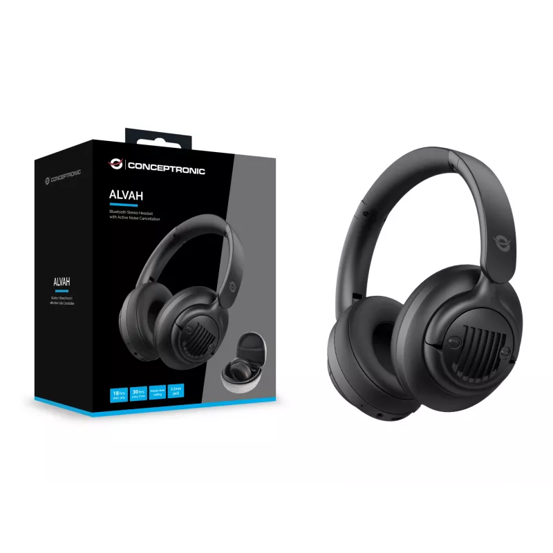 Conceptronic Bluetooth stereo ausinės su aktyviu triukšmo slopinimu