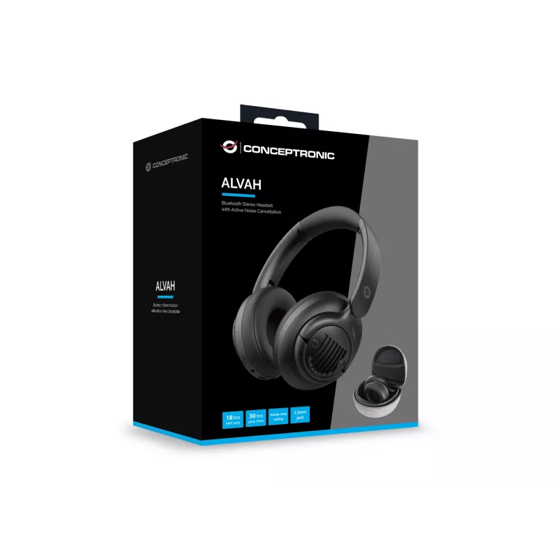 Conceptronic Bluetooth stereo ausinės su aktyviu triukšmo slopinimu