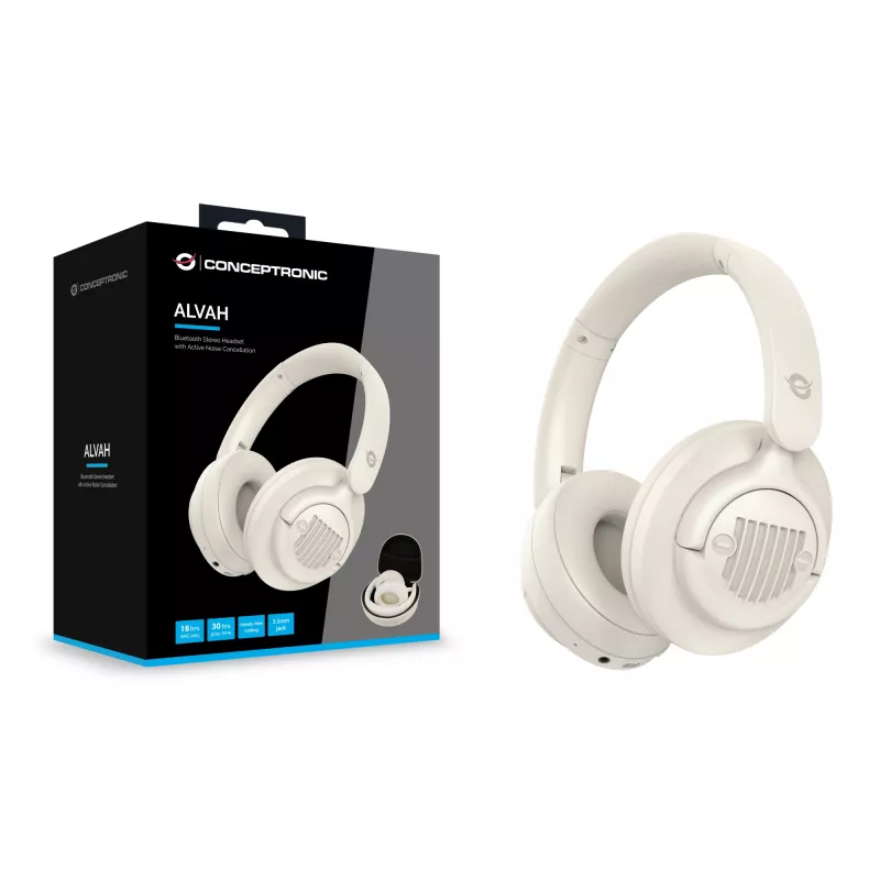 Conceptronic ALVAH02C belaidžiai stereo ausinių komplektas su aktyviu triukšmo slopinimu