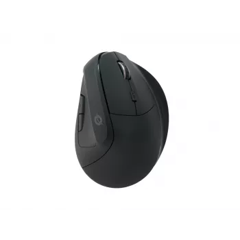 Conceptronic LORCAN ERGO 6 mygtukų ergonominė Bluetooth pelė, dešinei rankai, vertikalus dizainas, optinė, Bluetooth, 1600 DPI, juoda