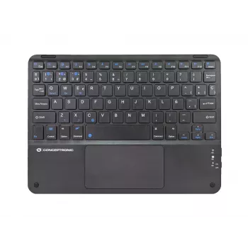 Conceptronic TOBIN01BES 10 colių belaidė klaviatūra su jutikliniu kilimėliu, QWERTY ispanų