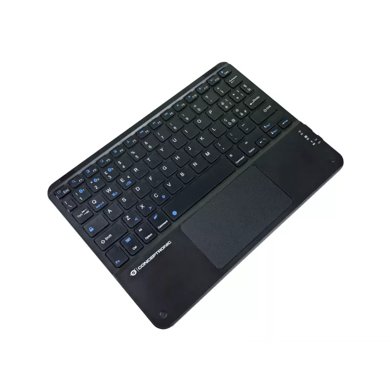 Conceptronic TOBIN01BIT 10 colių belaidė klaviatūra su jutikliniu kilimėliu, itališkas QWERTY išdėstymas