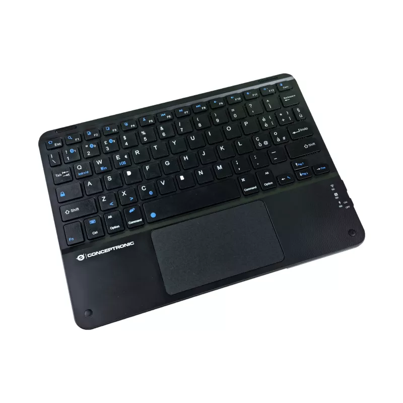 Conceptronic TOBIN01BIT 10 colių belaidė klaviatūra su jutikliniu kilimėliu, itališkas QWERTY išdėstymas